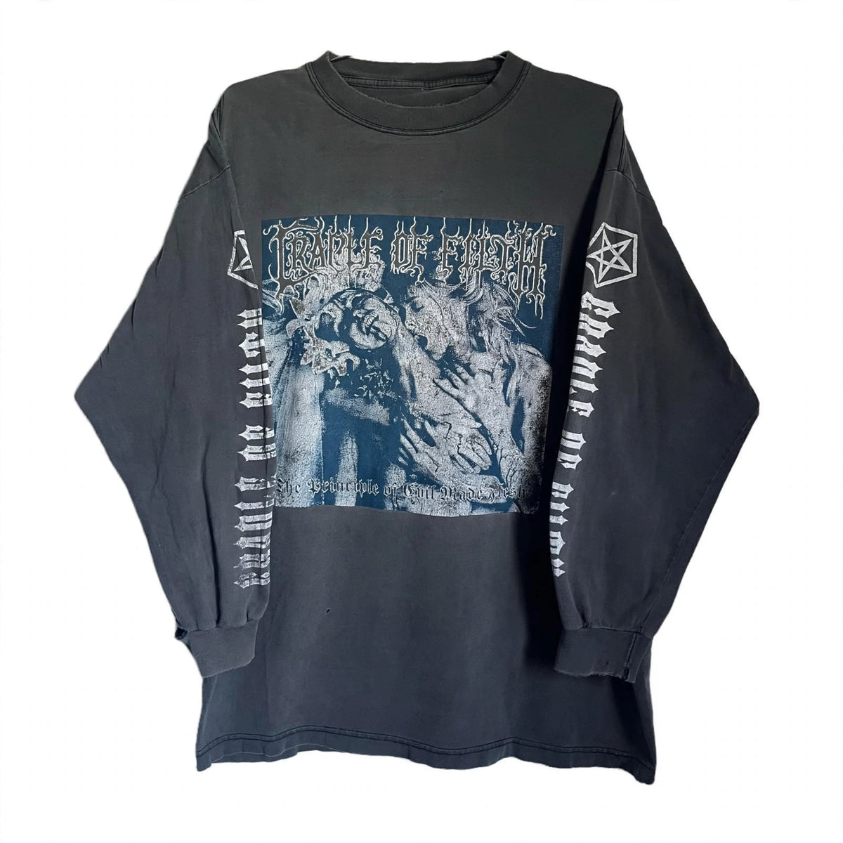 1990s CRADLE OF FILTH “THE PRINCIPLE OF EVIL MADE FLESH” LONG SLEEVE TEE (EXTRALARGE)