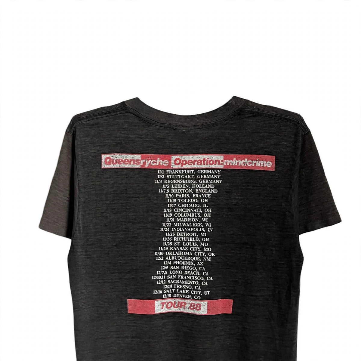 1980s QUEENSRYCHE “OPERATION MINDCRIME” TEE (LARGE)