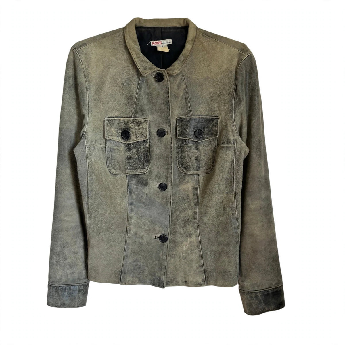 2000s KORS LEATHER JACKET (SMALL)