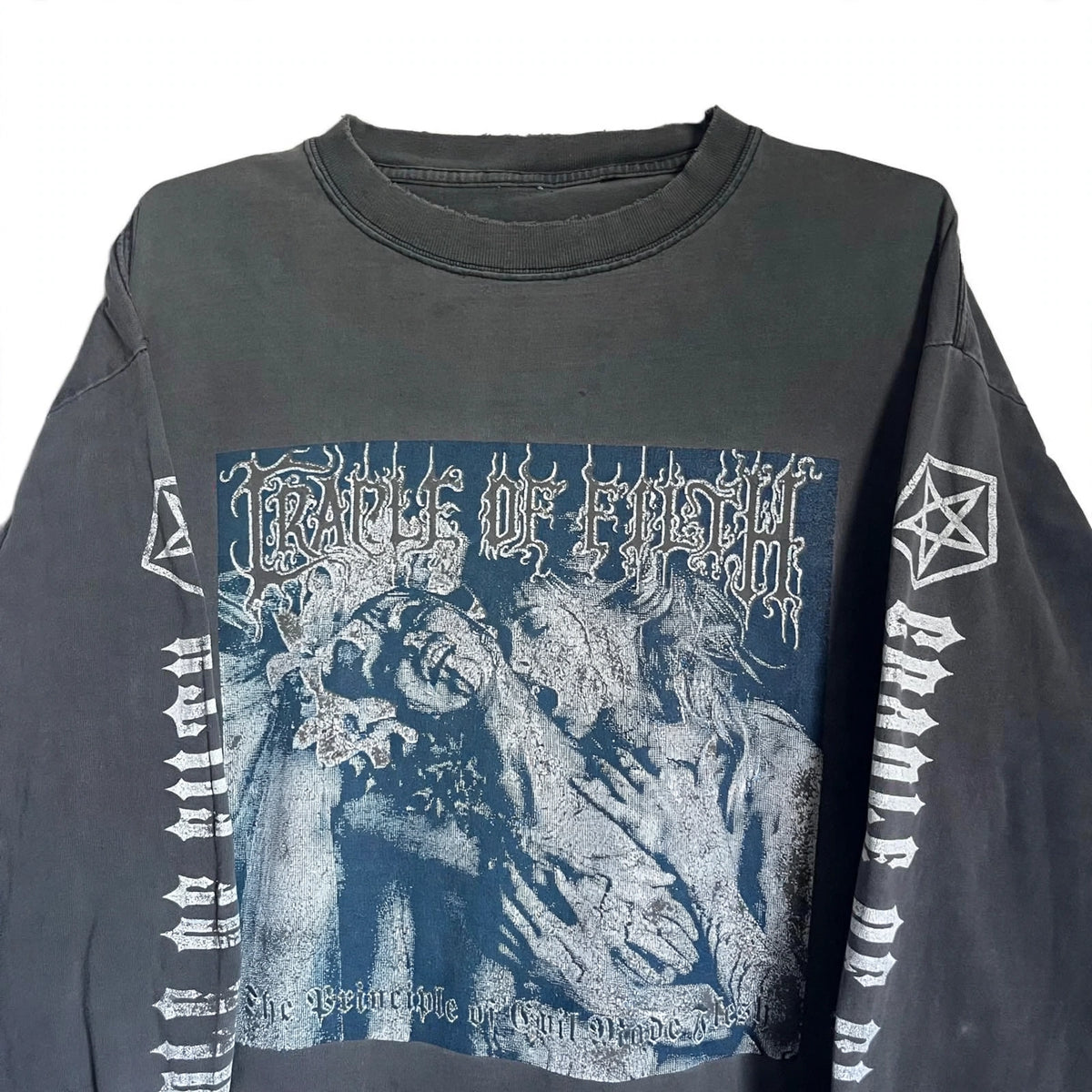 1990s CRADLE OF FILTH “THE PRINCIPLE OF EVIL MADE FLESH” LONG SLEEVE TEE (EXTRALARGE)