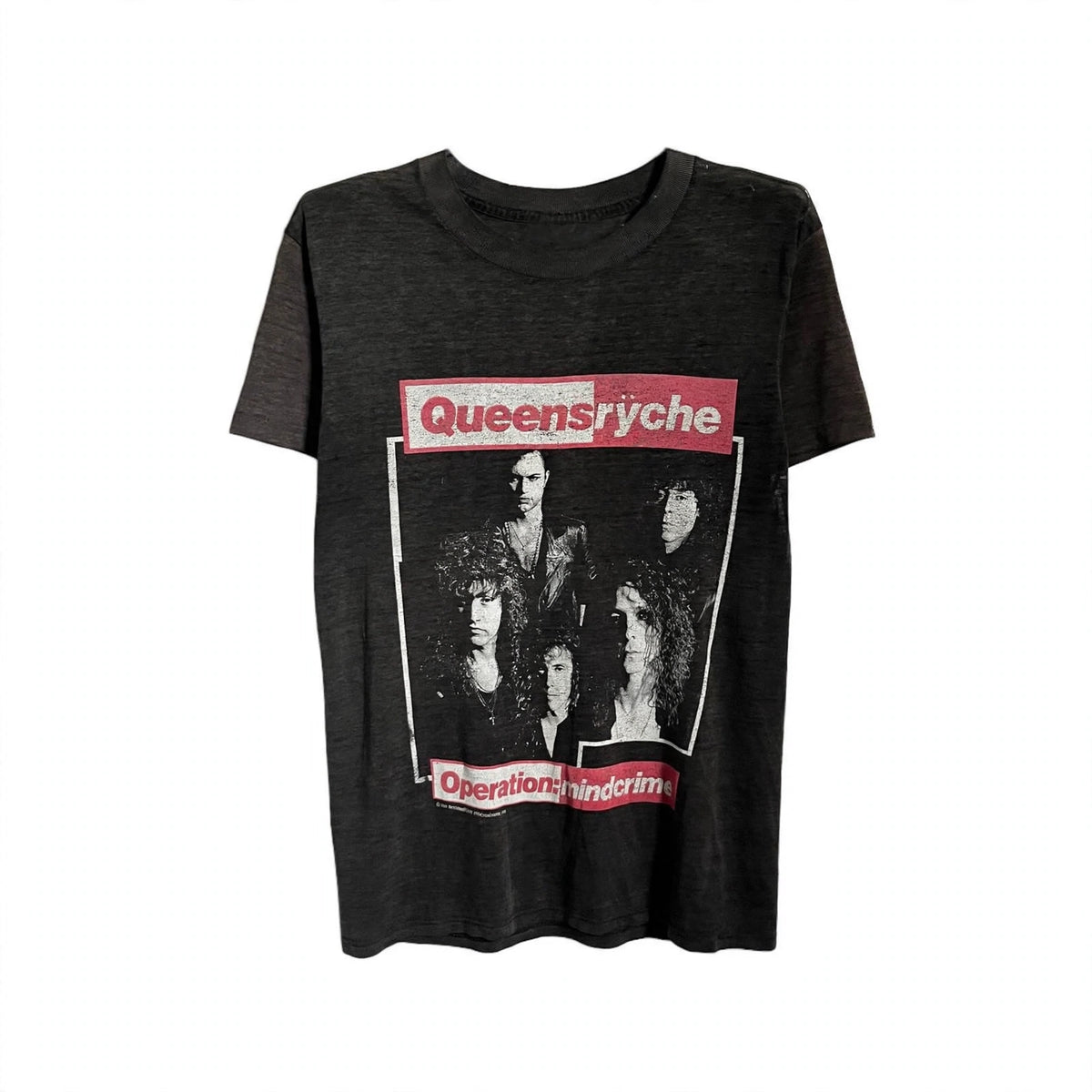 1980s QUEENSRYCHE “OPERATION MINDCRIME” TEE (LARGE)