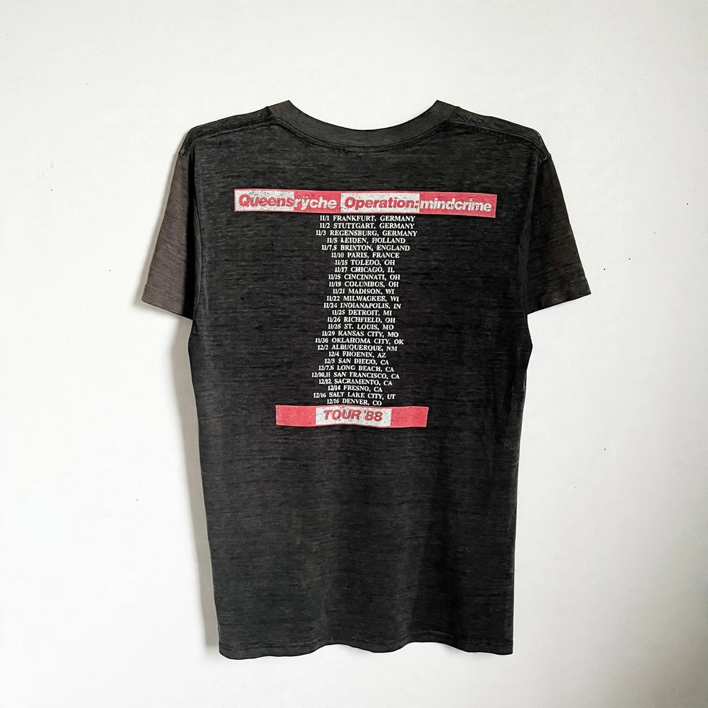 1980s QUEENSRYCHE “OPERATION MINDCRIME” TEE (LARGE)