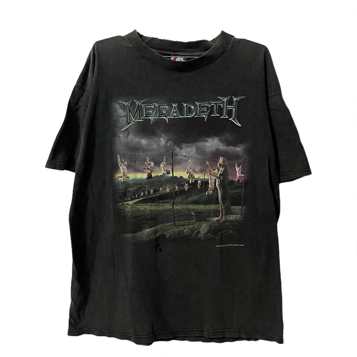 1990s MEGADETH  “YOUTHANASIA WE'VE BEEN HUNG OUT TO DRY” TEE (EXTRALARGE)