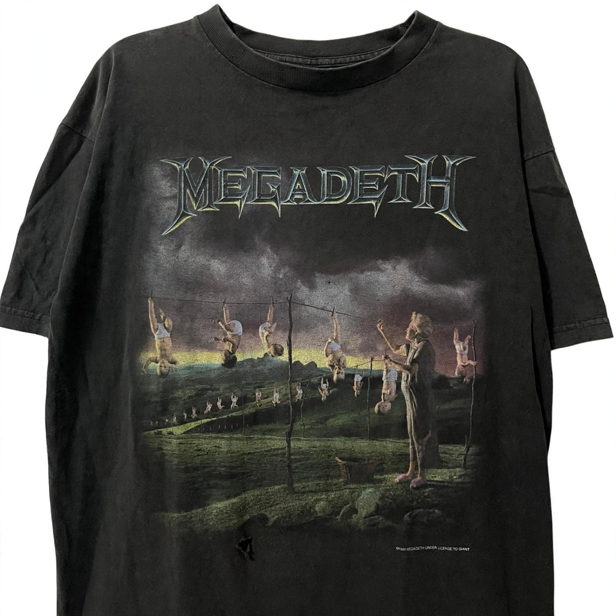 1990s MEGADETH  “YOUTHANASIA WE'VE BEEN HUNG OUT TO DRY” TEE (EXTRALARGE)