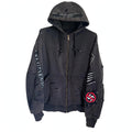 2010s EYEHATEGOD CUSTOM PATCH ZIP UP HOODIE (LARGE)