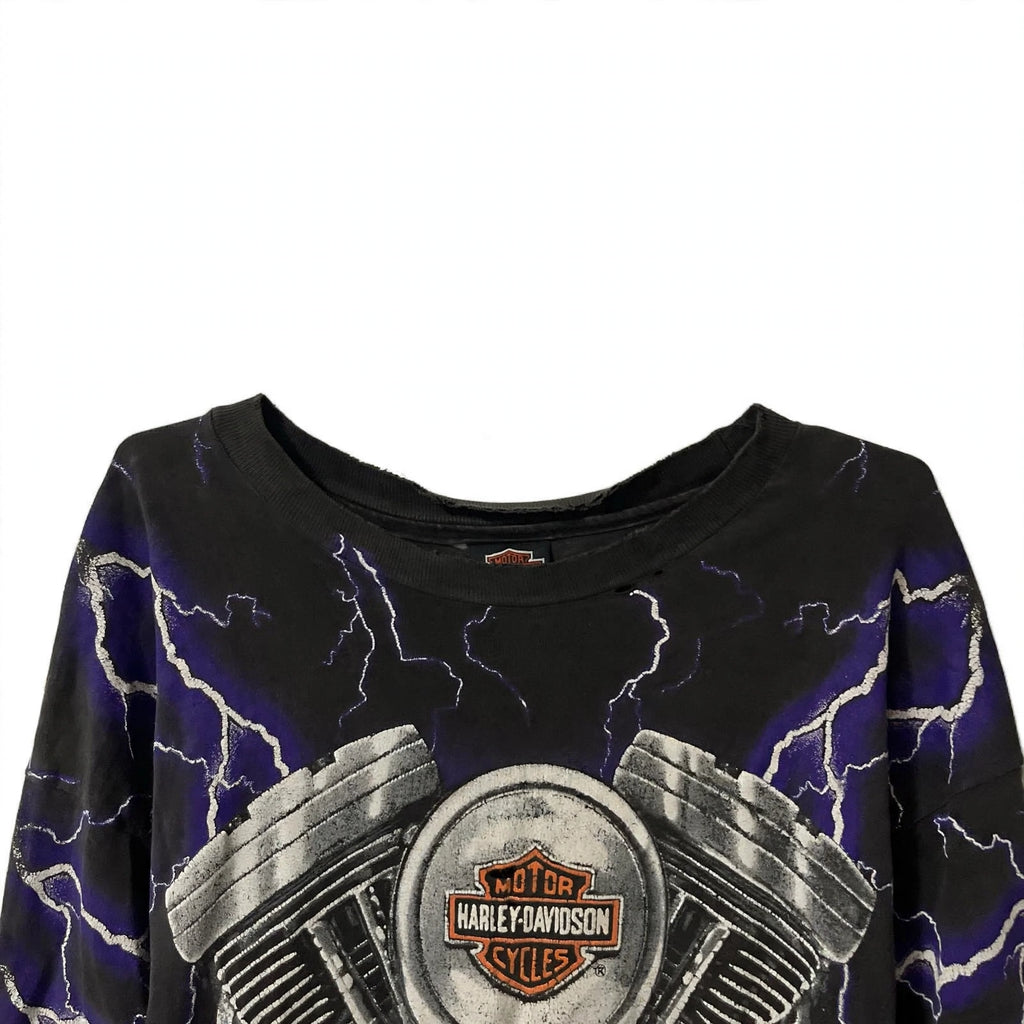 1990s HARLEY DAVIDSON “THUNDER & LIGHTNING” TEE (XL)