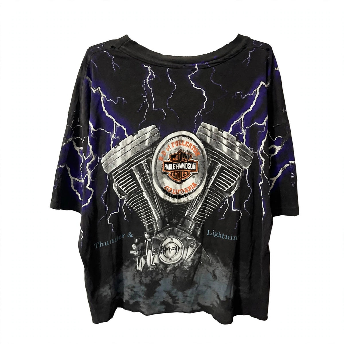1990s HARLEY DAVIDSON “THUNDER & LIGHTNING” TEE (XL)