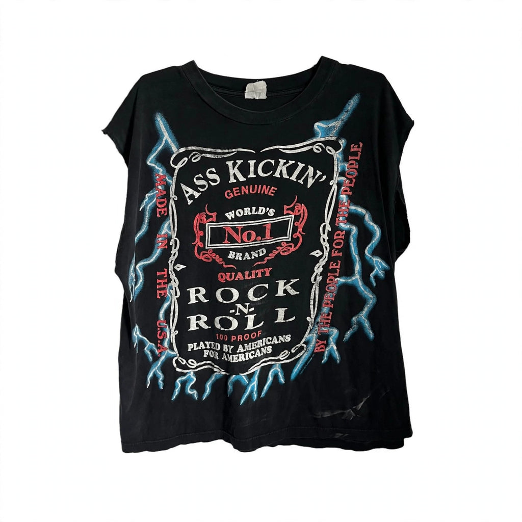 1990s AMERICAN THUNDER “ROCK & ROLL” TEE (EXTRALARGE)