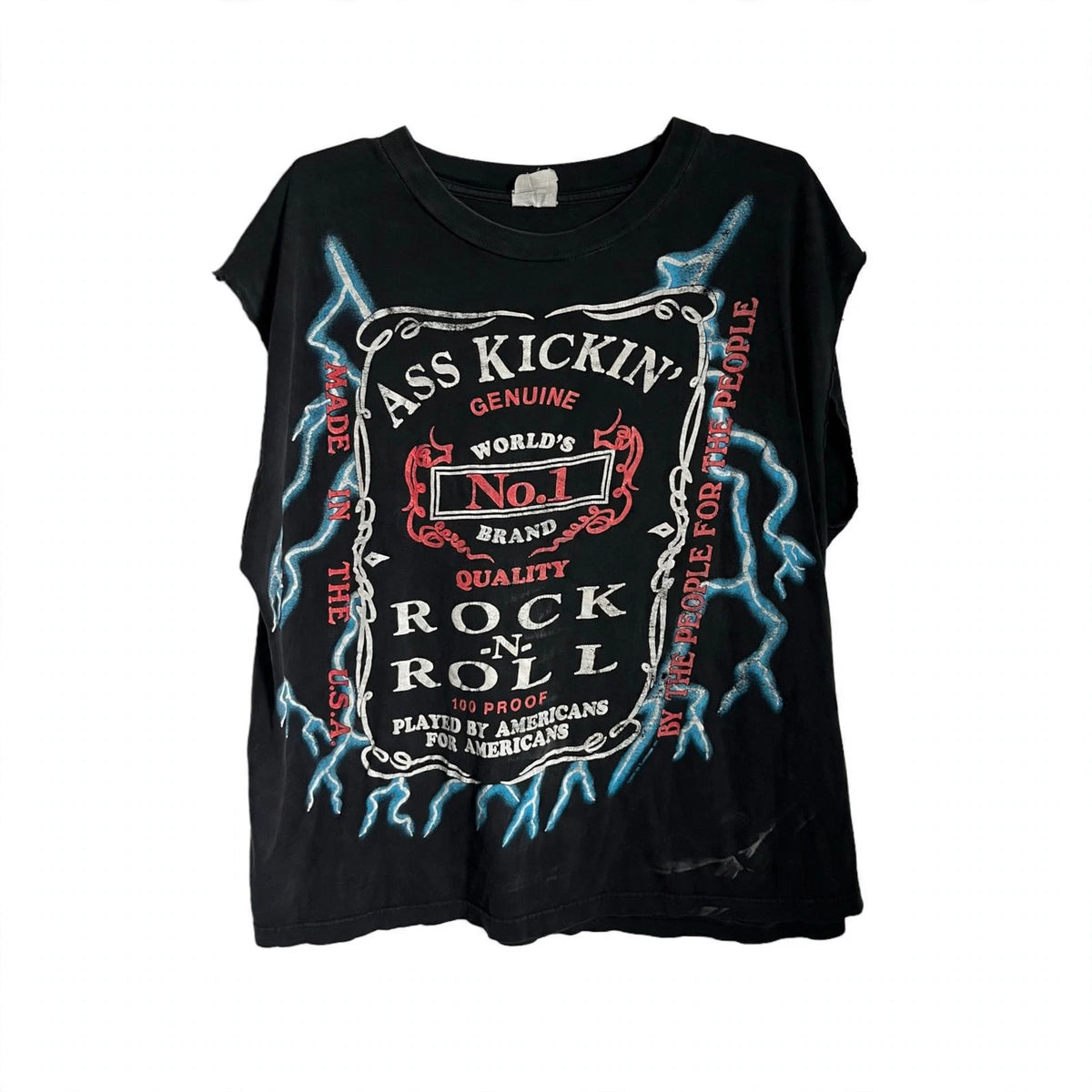 1990s AMERICAN THUNDER “ROCK & ROLL” TEE (EXTRALARGE)