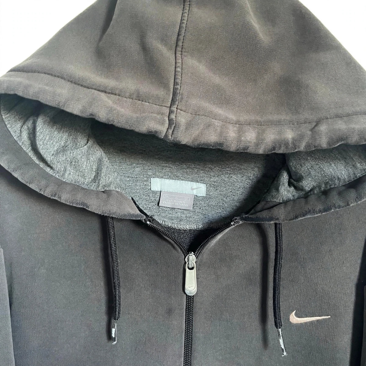 2000s NIKE FADED ZIP UP HOODIE (EXTRALARGE)