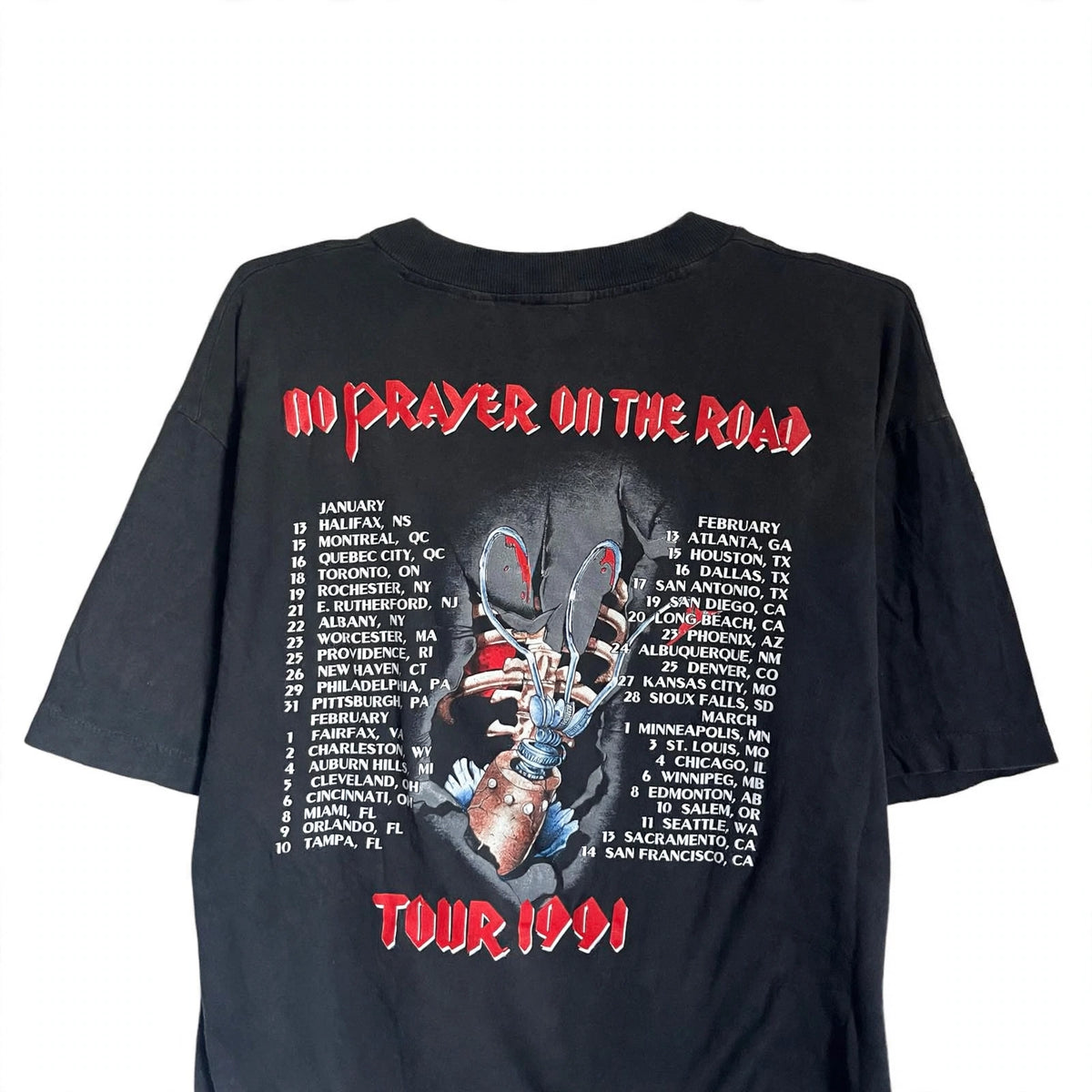 1990s IRON MADDEN “NO PRAYER ON THE ROAD” TEE (EXTRALARGE)