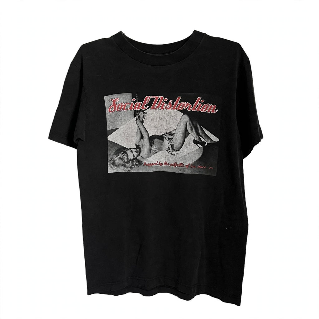 1990s SOCIAL DISTORTION “TRAPPED BY THE PITFALLS OF SIN” TEE (SMALL)