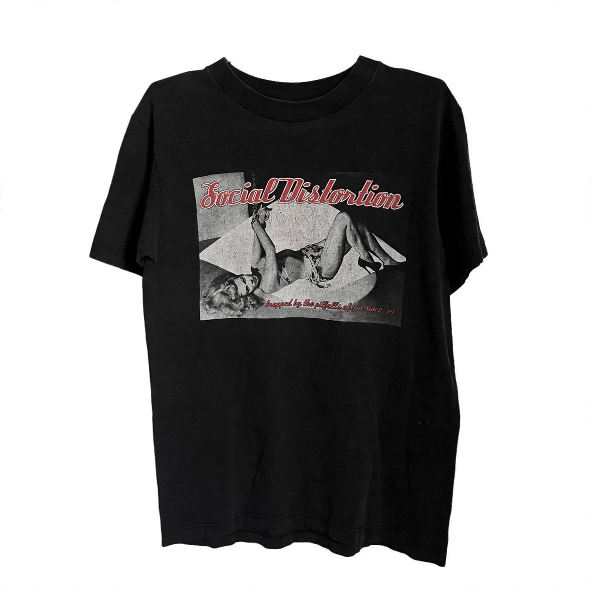 1990s SOCIAL DISTORTION “TRAPPED BY THE PITFALLS OF SIN” TEE (SMALL)